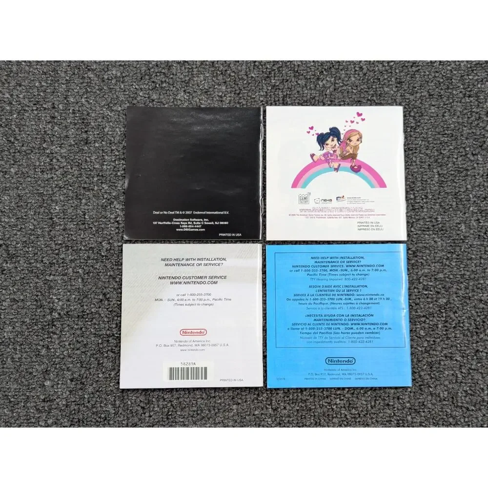 Authentic Nintendo GameCube DS Switch Game Manuals Cover Case Artwork Insert Lot
